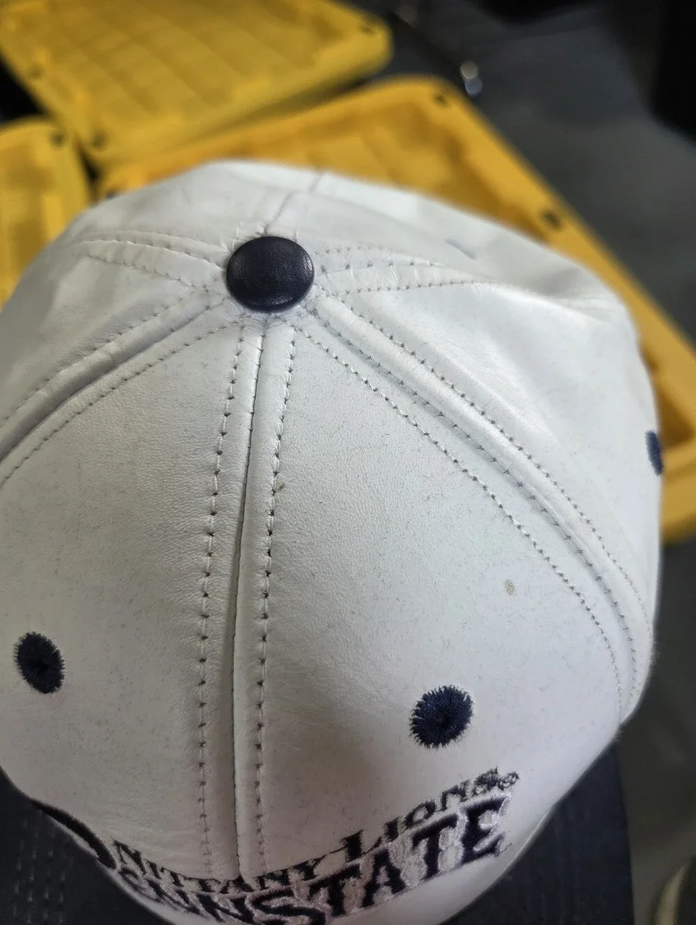 New Vintage Penn State Nittany Lions PSU Leather Snapback Hat Cap by Modern Nos